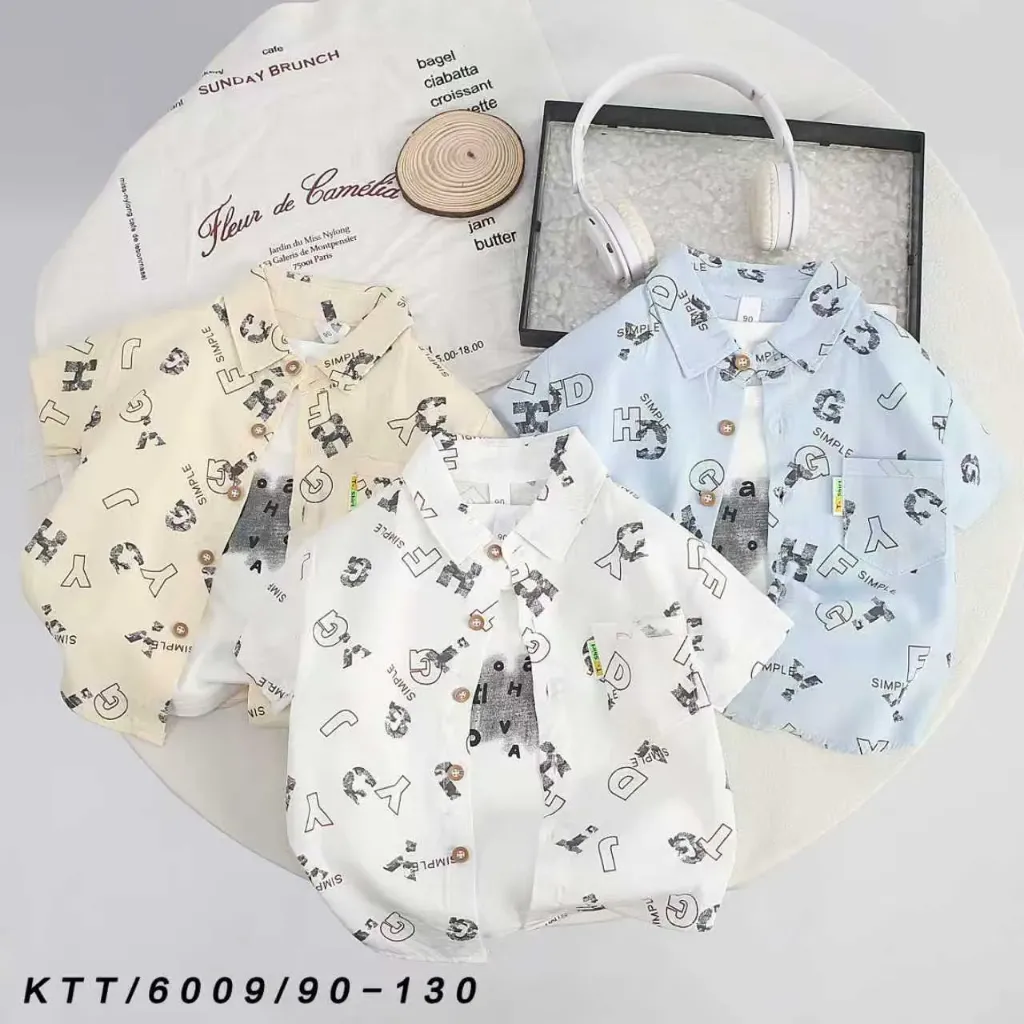 满印SIMPLE字母短袖衬衫