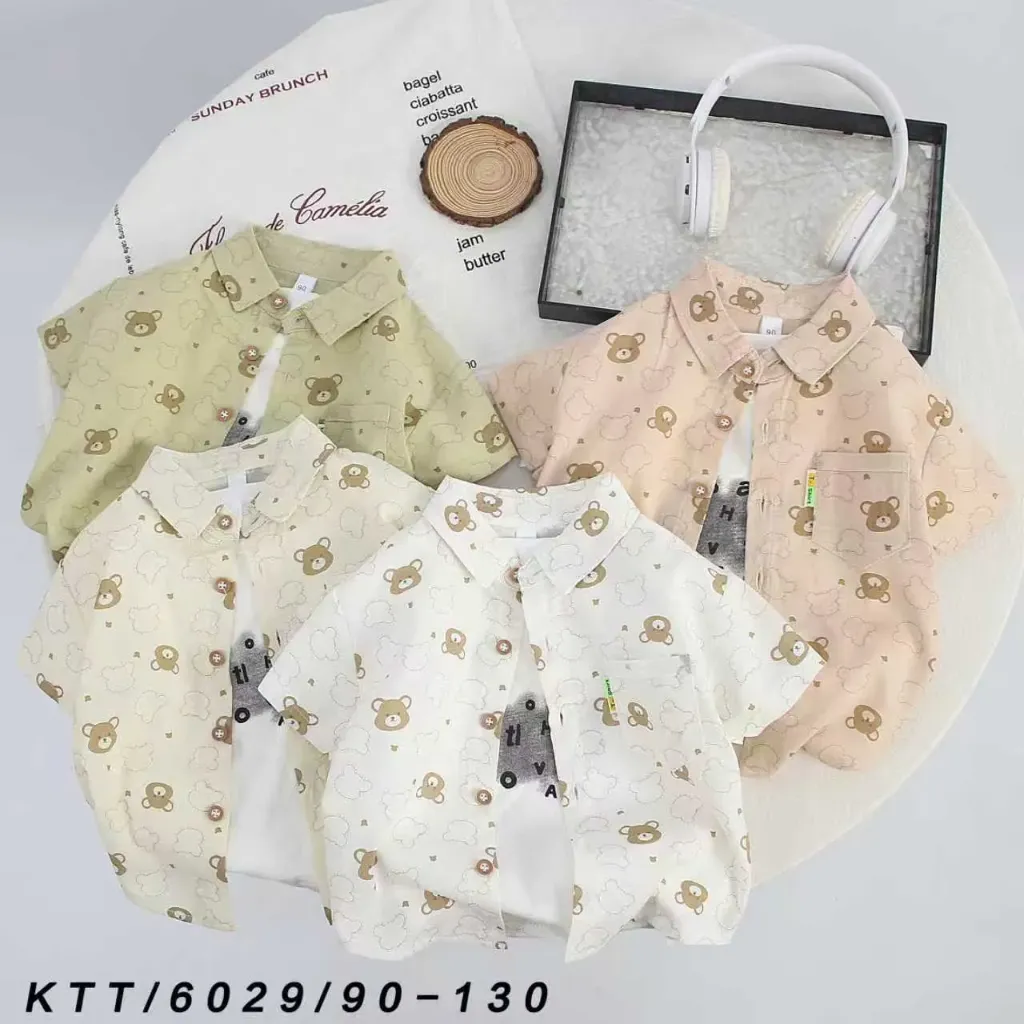 满印熊猫头框短袖衬衫