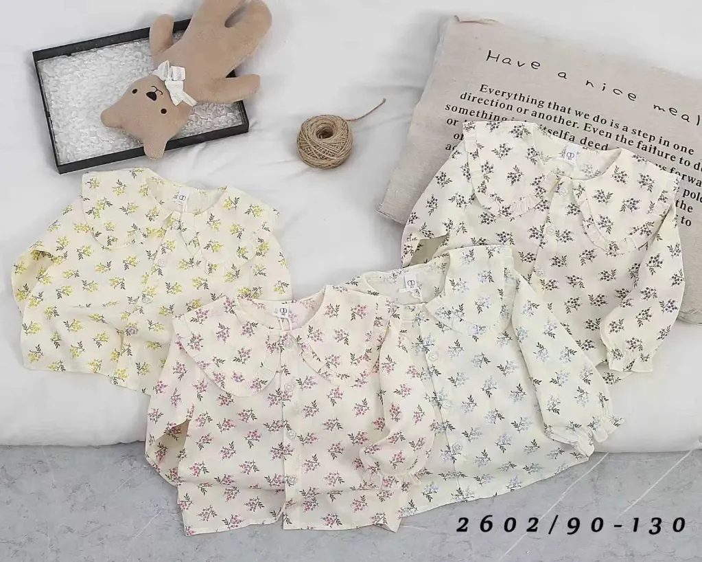 [250162602215] 满印枝叶花衬衫 (黄色)