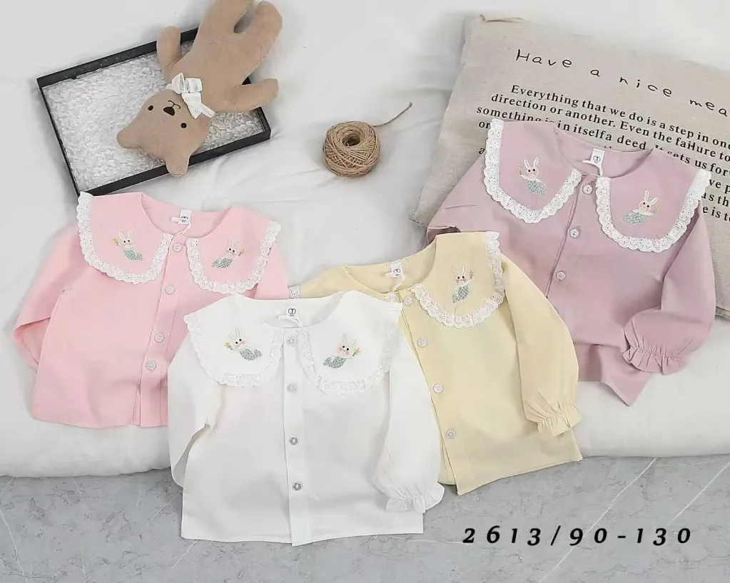 [250162613115] 领二鱼尾兔衬衫 (白色)