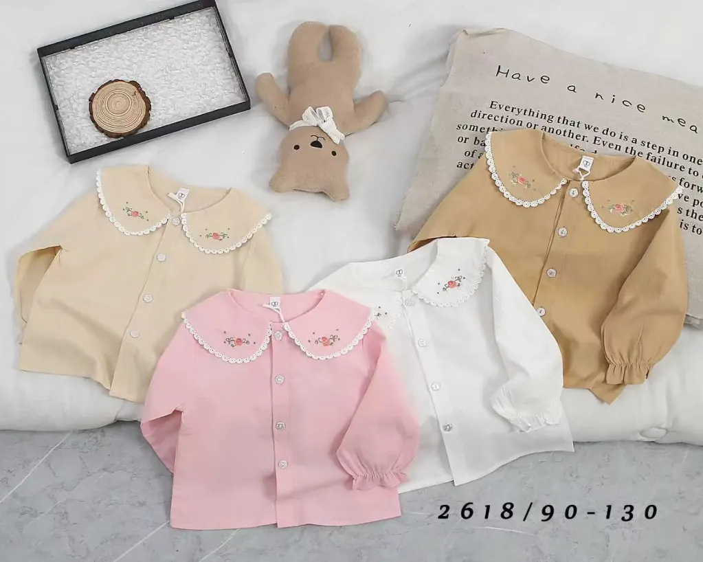 [250162618115] 领二花衬衫 (白色)