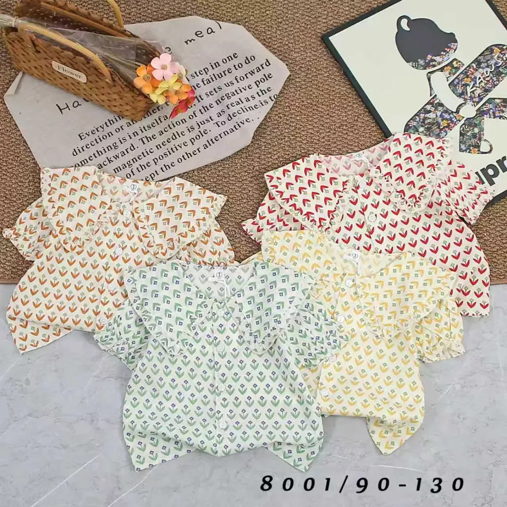 满印二叶花衬衫