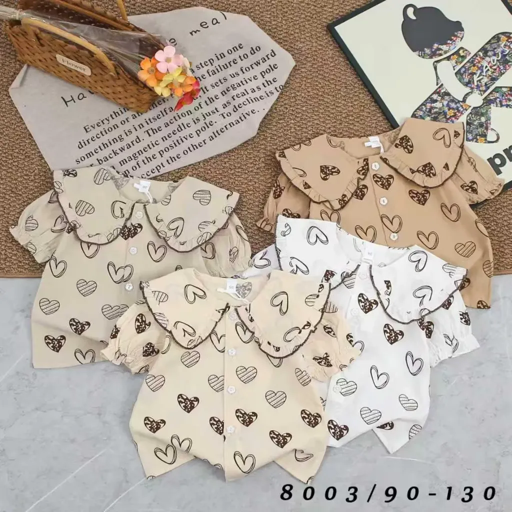 满印填充爱心衬衫