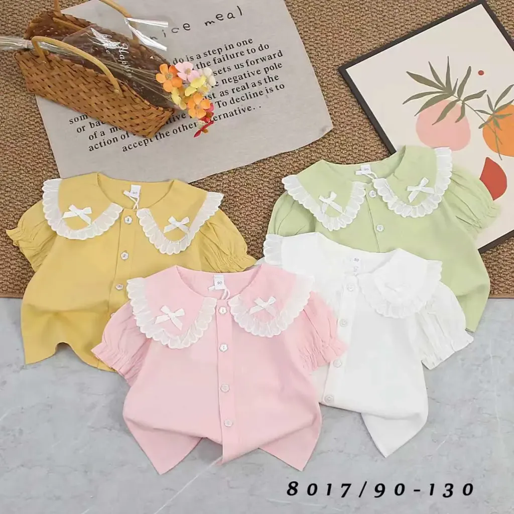 花边领二蝴蝶结衬衫