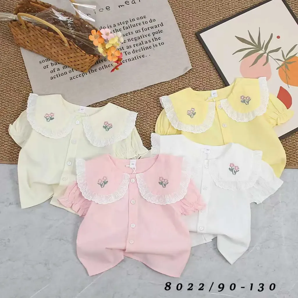 花边领双二花衬衫