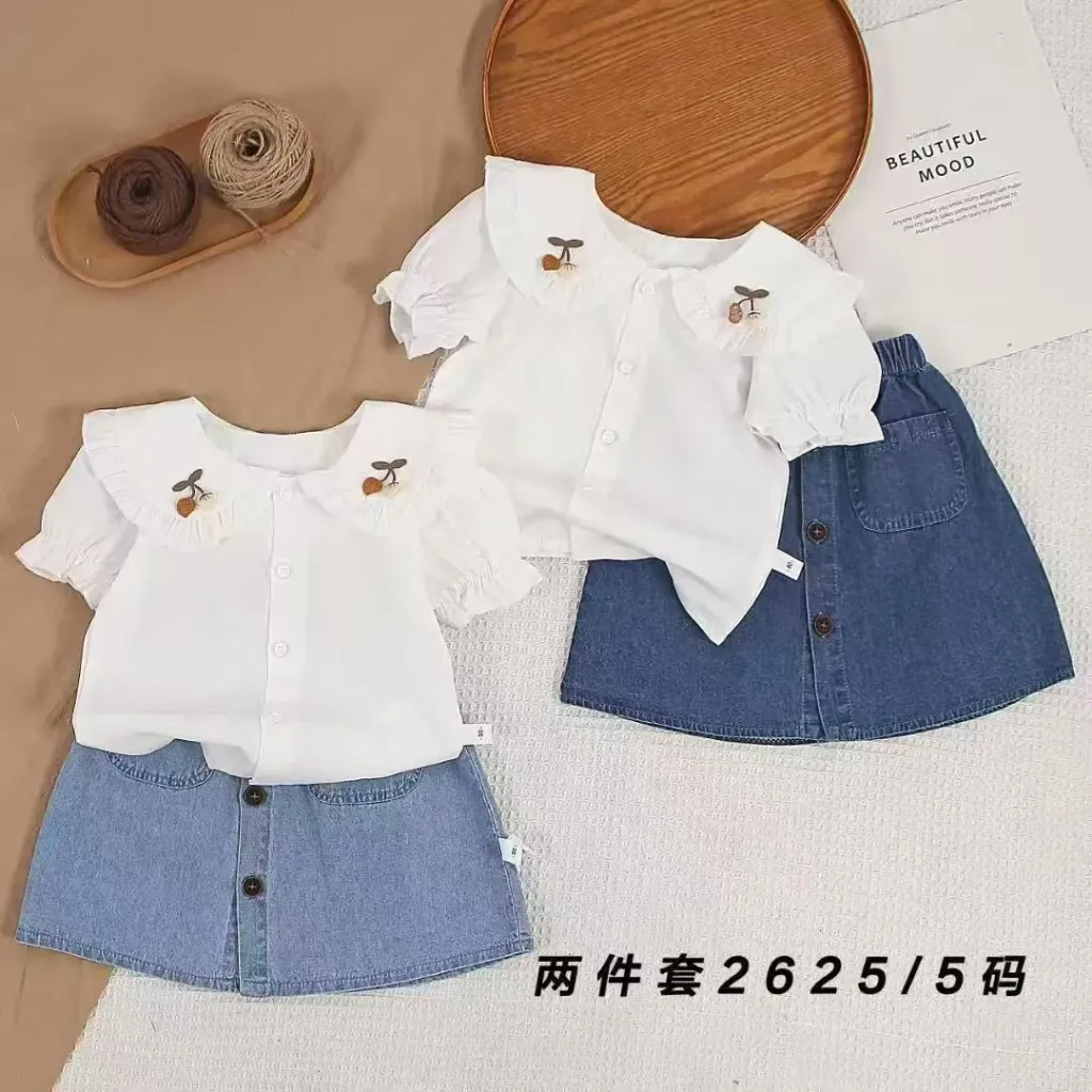 领二樱桃牛仔二件套