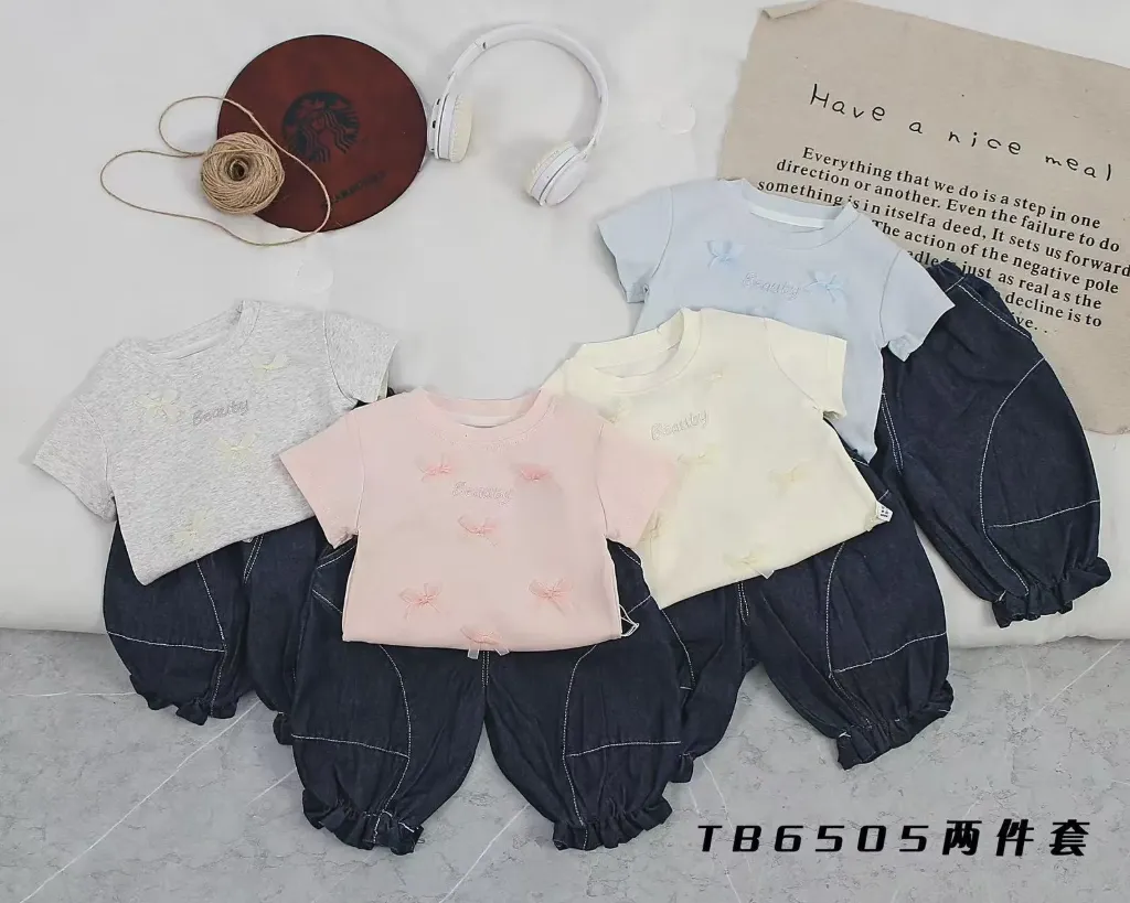 beauty多蝴蝶结件二件套