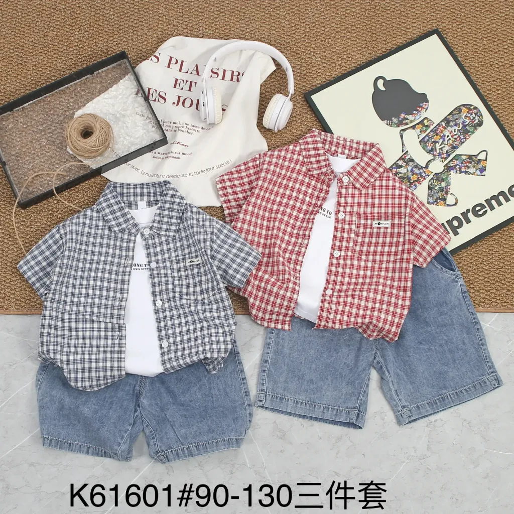 [250201601141] M!NCER标格子三件套 (红色)