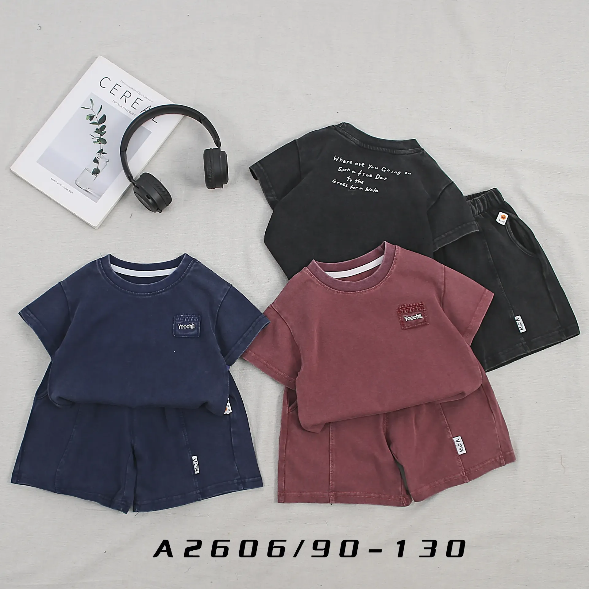 [250172606236] Yoochii短袖二件套 (红色)