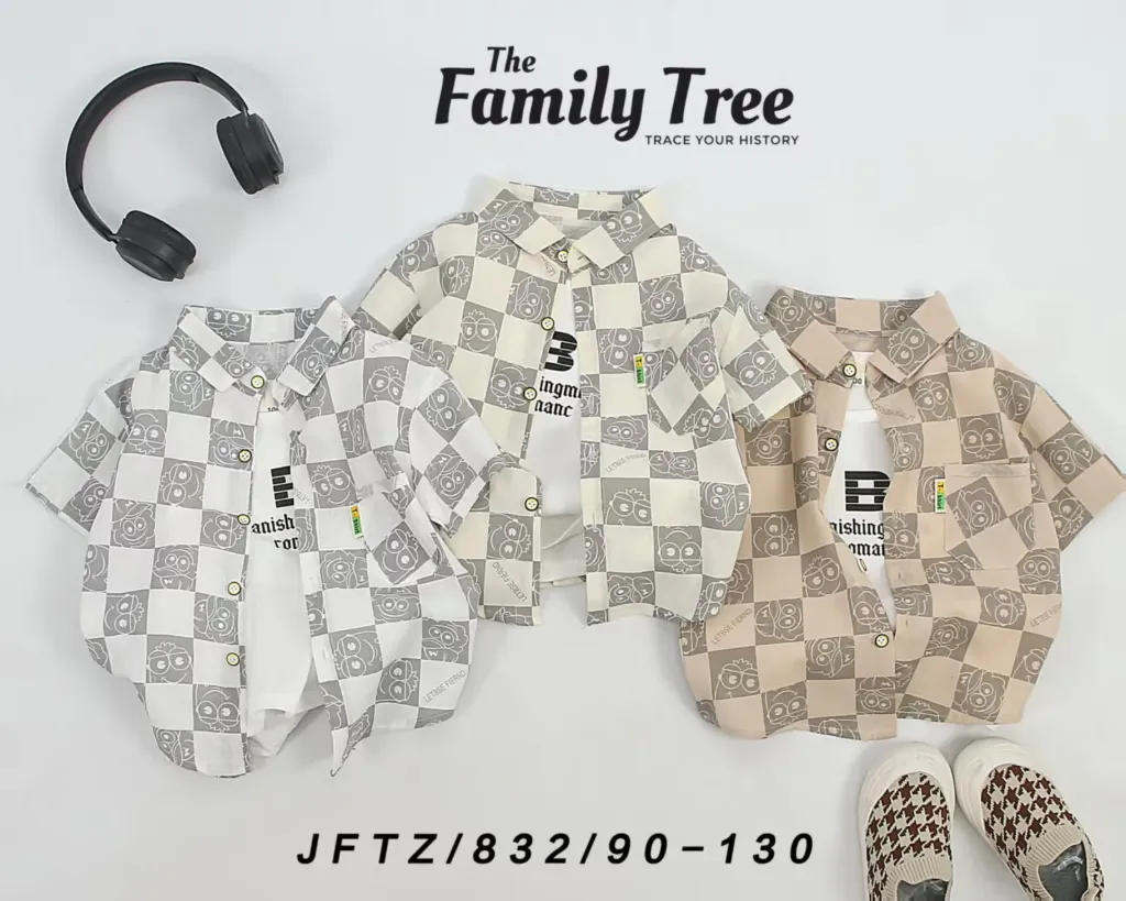 满印方块大萌眼衬衫