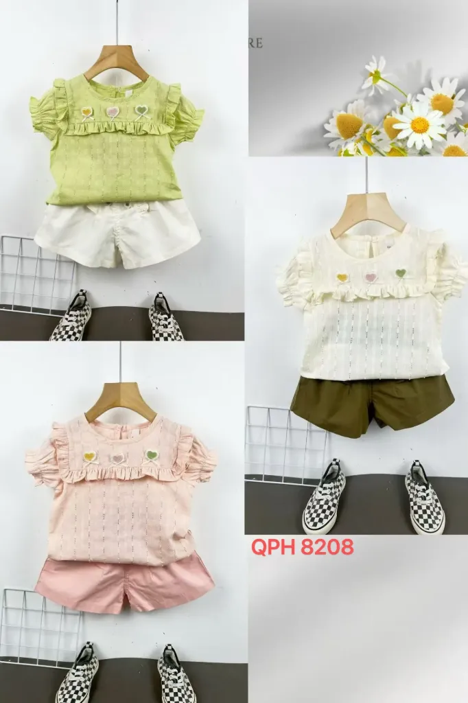 大领三爱心短袖二件套