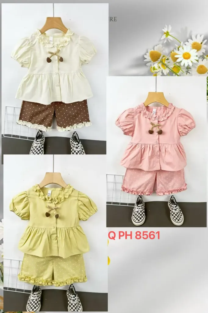 二爱心蝴蝶结短袖二件套