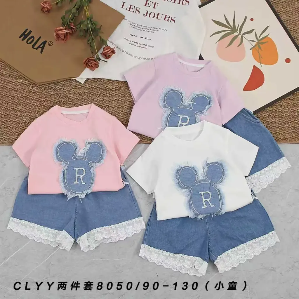 大R米奇头短袖二件套