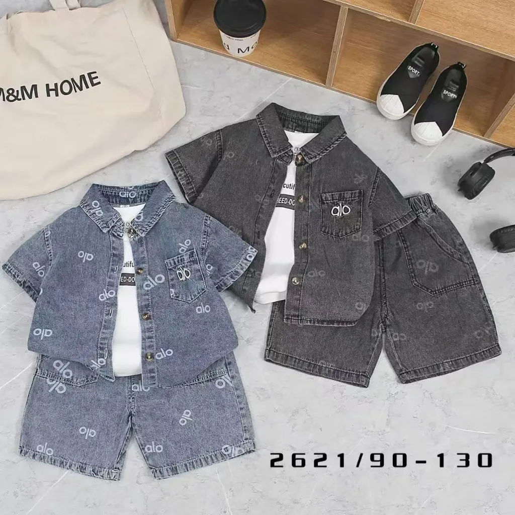 [260362621146] alo牛仔衬衫三件套 (黑色)