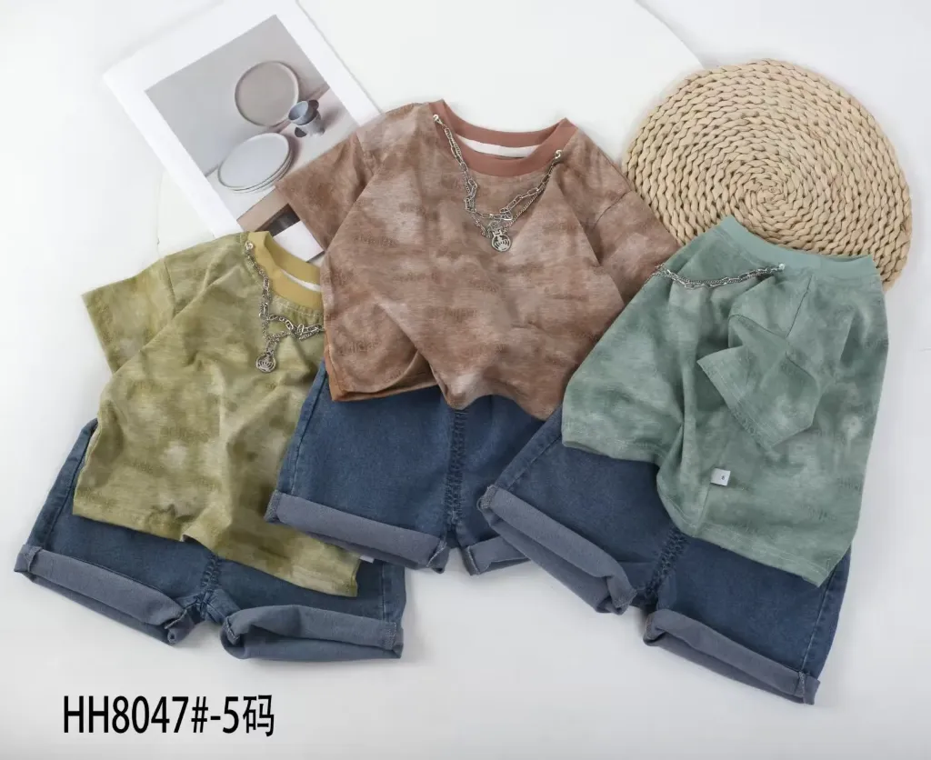 满印adidas短袖二件套