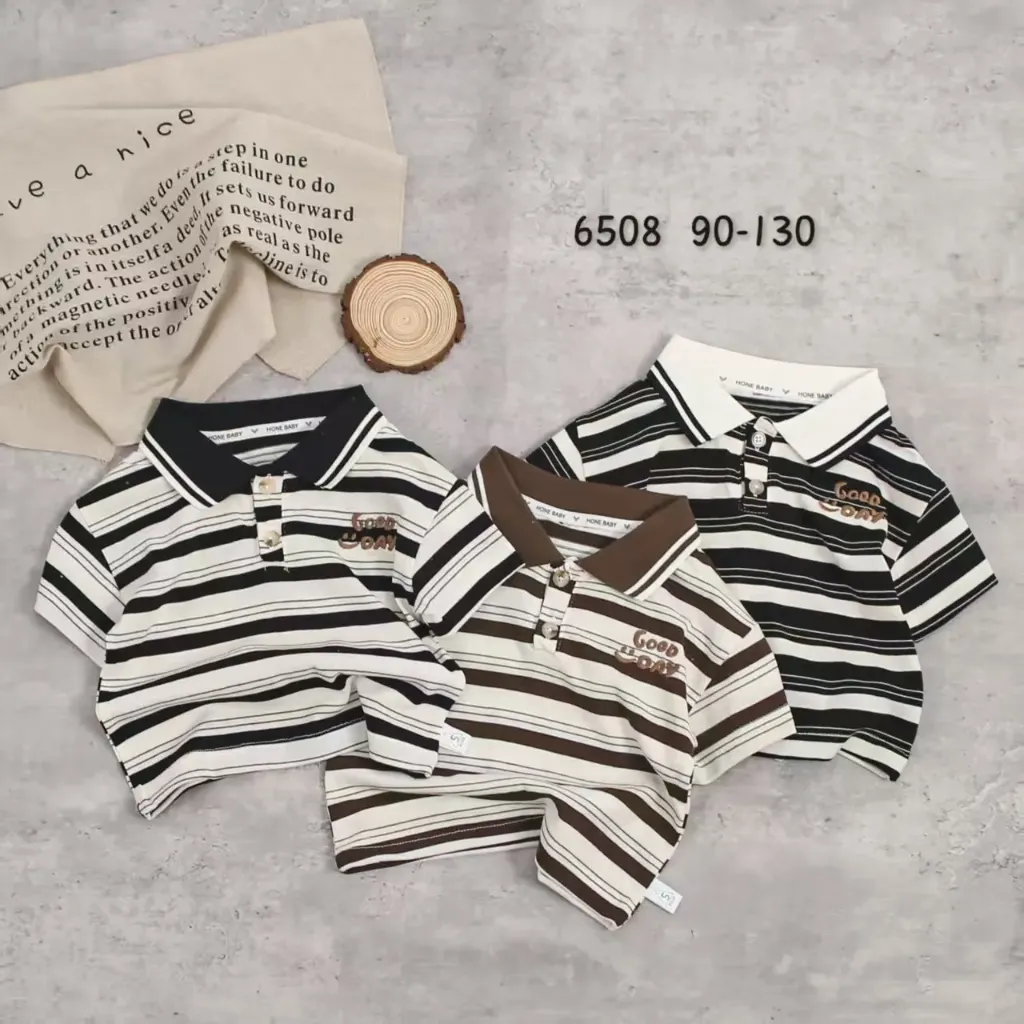 [250056508113] GOODOAY条纹短袖polo衫 (白色)