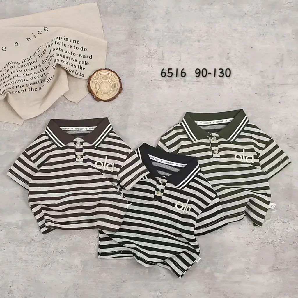 ola条纹短袖polo衫
