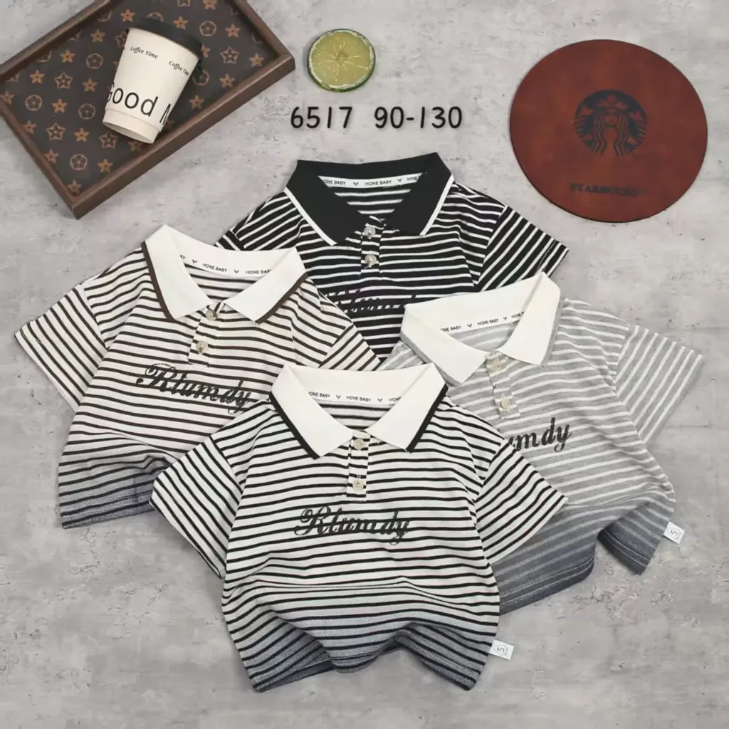 [250056517213] Rlumdy条纹短袖polo衫 (白色)