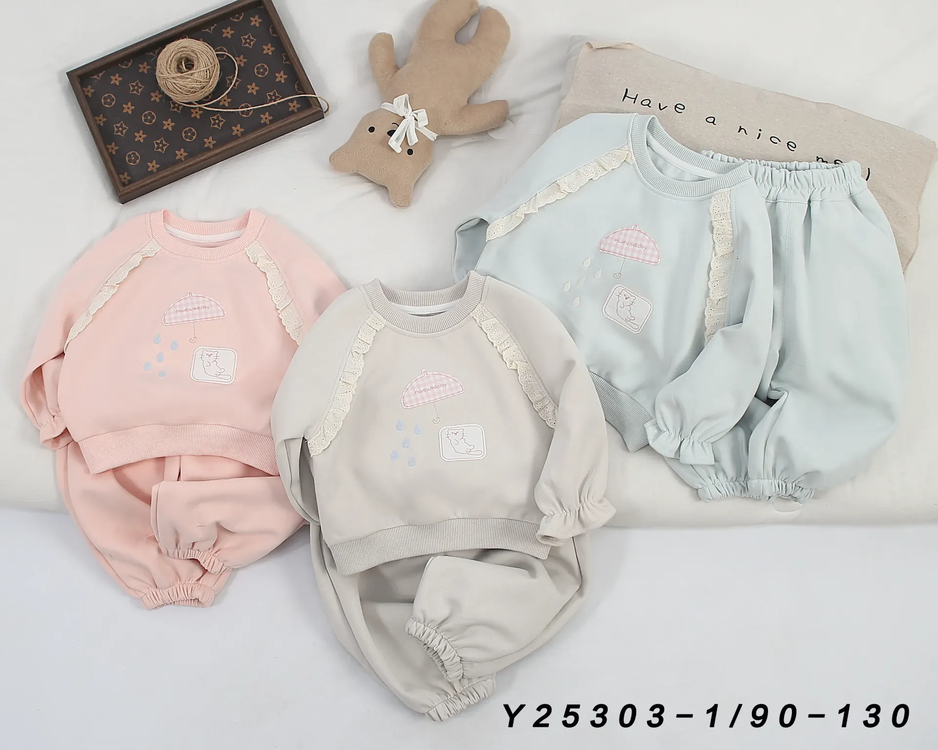 雨伞小猫二件套