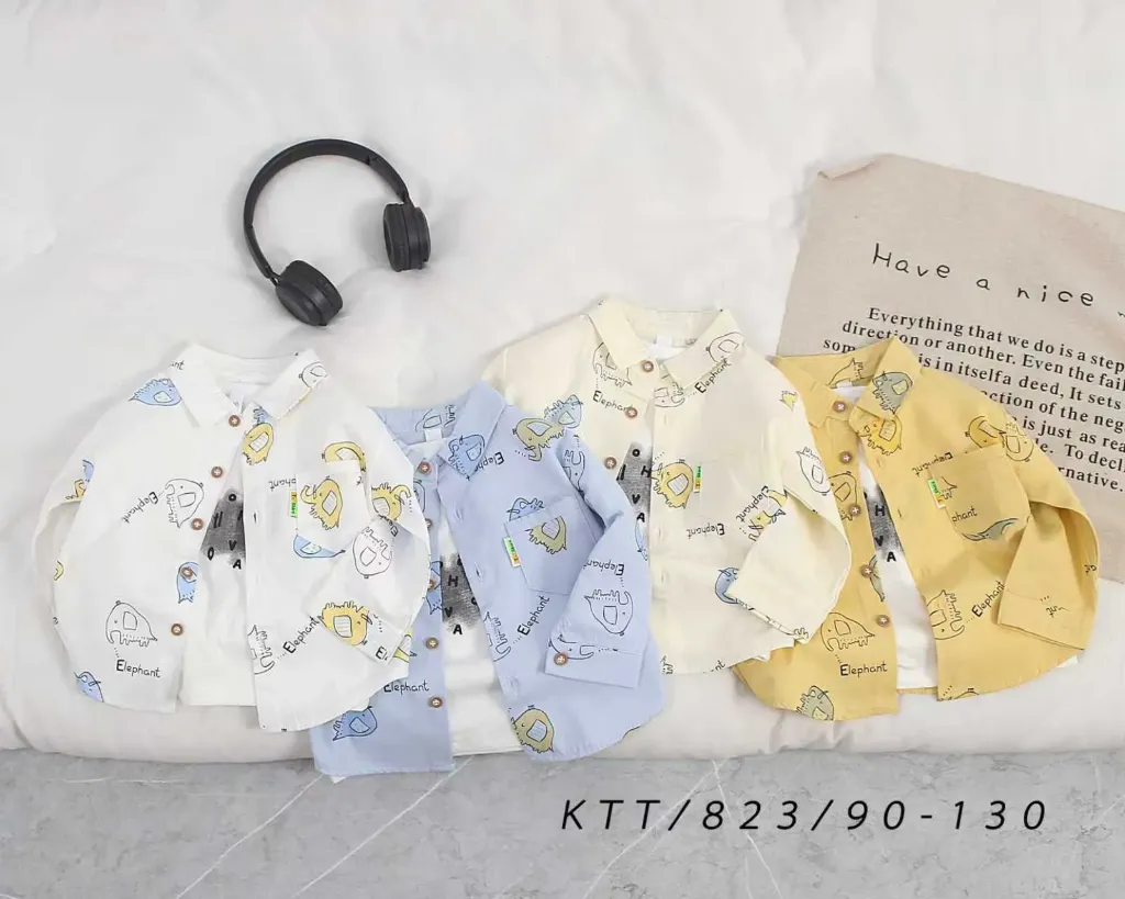 [250150823114] 满印大象衬衫 (白色)